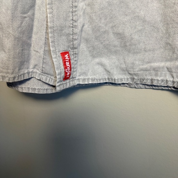 Wrangler Men's Short Sleeve Button Up Western Shirt‎ Gray X-Large Flap Pockets - Picture 5 of 12